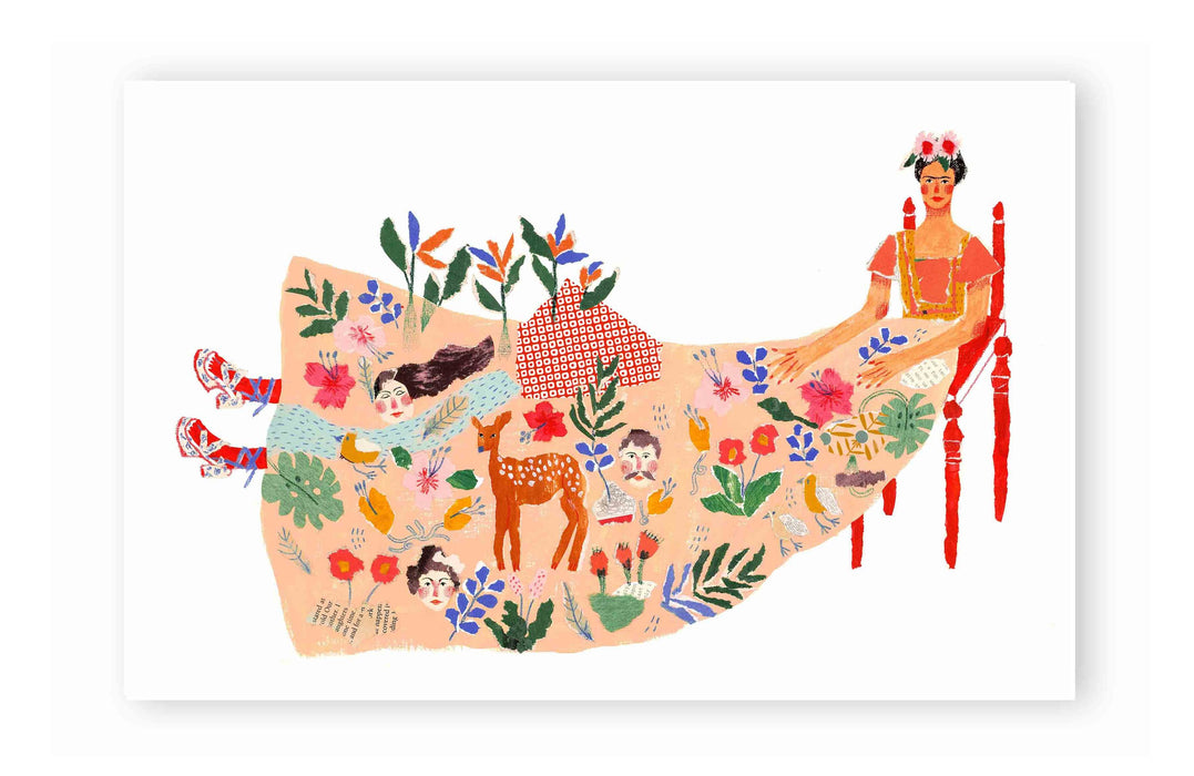 Giclee print by Auracherrybag titled "Frida and What the Water Gave me"